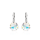 Crystal & Silver Ohrhänger Majestic in Silber Aurora Borealis