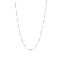Pearl & Silver Choker-Halskette