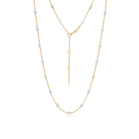 Pearl & Silver Choker-Halskette in Silber vergoldet