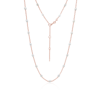 Pearl & Silver Choker-Halskette in Silber Rosé