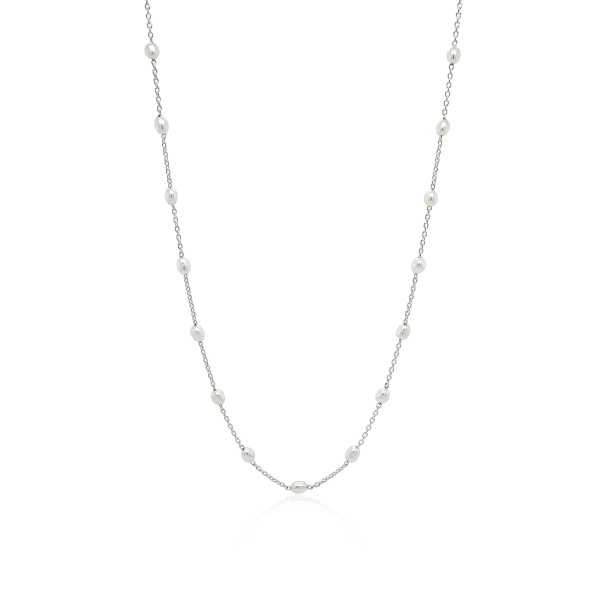 Pearl & Silver Choker-Halskette in Silber