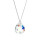 Crystal & Silver Halskette Twist Aurora Borealis in Silber