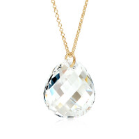 Crystal & Silver Halskette Twist Moonlight Silber vergoldet