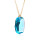 Crystal & Silver Halskette Graphic Aquamarine Silber vergoldet
