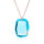 Crystal & Silver Halskette Graphic Aquamarine Silber Rosé