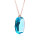 Crystal & Silver Halskette Graphic Aquamarine Silber Rosé