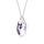 Crystal & Silver Halskette Graphic Aurora Borealis in Silber