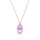 Crystal & Silver Halskette Pear Light Rose AB Silber Rosé