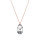 Crystal & Silver Halskette Pear Argent Light Silber Rosé