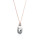Crystal & Silver Halskette Pear Argent Light Silber Rosé