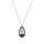 Crystal & Silver Halskette Pear Silver Night in Silber