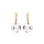 Crystal & Silver Ohrhänger Classic Cut Crystal Shimmer Silber vergoldet