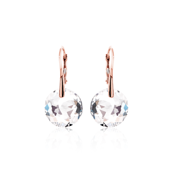 Crystal & Silver Ohrhänger Classic Cut Crystal Shimmer Silber Rosé