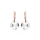 Crystal & Silver Ohrhänger Classic Cut Crystal Shimmer Silber Rosé