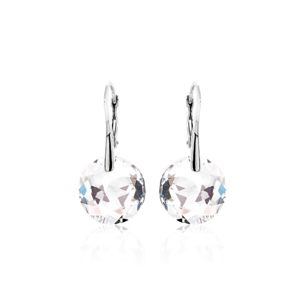 Crystal & Silver Ohrhänger Classic Cut Crystal Shimmer in Silber