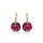 Crystal & Silver Ohrhänger Classic Cut Amethyst Shimmer Silber vergoldet