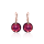 Crystal & Silver Ohrhänger Classic Cut Amethyst Shimmer Silber Rosé