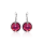 Crystal & Silver Ohrhänger Classic Cut Amethyst Shimmer in Silber