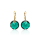 Crystal & Silver Ohrhänger Classic Cut Emerald Silber vergoldet