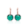 Crystal & Silver Ohrhänger Classic Cut Emerald Silber Rosé