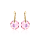 Crystal & Silver Ohrhänger Classic Cut Light Rosé Shimmer Silber vergoldet