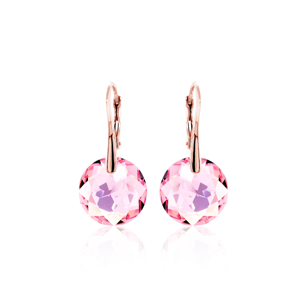Crystal & Silver Ohrhänger Classic Cut Light Rosé Shimmer Silber Rosé