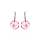 Crystal & Silver Ohrhänger Classic Cut Light Rosé Shimmer Silber Rosé