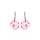 Crystal & Silver Ohrhänger Classic Cut Light Rosé Shimmer in Silber