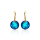 Crystal & Silver Ohrhänger Classic Cut Bermuda Blue Silber vergoldet