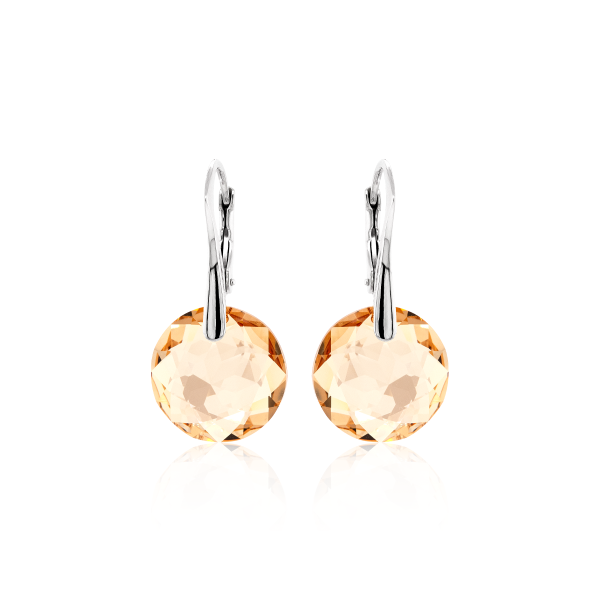 Crystal & Silver Ohrhänger Classic Cut Golden Shadow in Silber