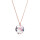 Crystal & Silver Halskette Classic Cut Crystal Shimmer Silber Rosé