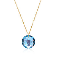 Crystal & Silver Halskette Classic Cut Aquamarine...