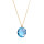 Crystal & Silver Halskette Classic Cut Aquamarine Shimmer Silber vergoldet
