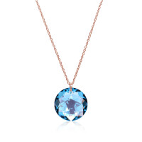 Crystal & Silver Halskette Classic Cut Aquamarine...