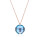 Crystal & Silver Halskette Classic Cut Aquamarine Shimmer Silber Rosé