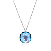 Crystal & Silver Halskette Classic Cut Aquamarine...