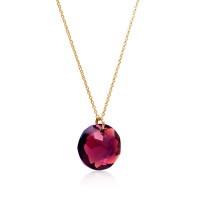 Crystal & Silver Halskette Classic Cut Amethyst Shimmer Silber vergoldet