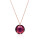 Crystal & Silver Halskette Classic Cut Amethyst Shimmer Silber Rosé