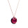 Crystal & Silver Halskette Classic Cut Amethyst Shimmer Silber Rosé