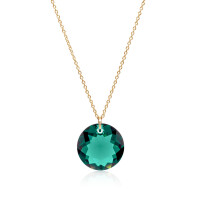 Crystal & Silver Halskette Classic Cut Emerald Silber...