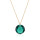 Crystal & Silver Halskette Classic Cut Emerald Silber vergoldet
