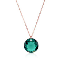 Crystal & Silver Halskette Classic Cut Emerald Silber...