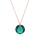 Crystal & Silver Halskette Classic Cut Emerald Silber Rosé