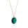 Crystal & Silver Halskette Classic Cut Emerald Silber Rosé