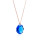 Crystal & Silver Halskette Classic Cut Sapphire Silber Rosé