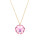 Crystal & Silver Halskette Classic Cut Light Rosé Shimmer Silber vergoldet