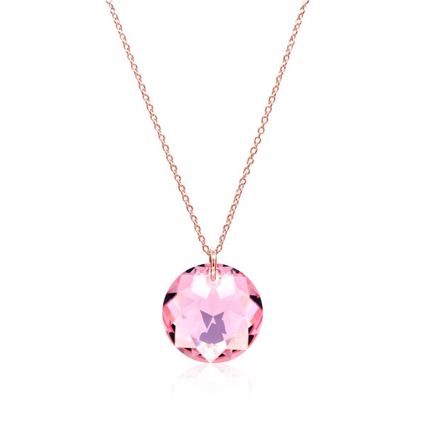 Crystal & Silver Halskette Classic Cut Light Rosé Shimmer Silber Rosé
