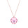 Crystal & Silver Halskette Classic Cut Light Rosé Shimmer Silber Rosé