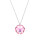 Crystal & Silver Halskette Classic Cut Light Rosé Shimmer in Silber