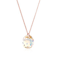 Crystal & Silver Halskette Classic Cut Aurora Borealis Silber Rosé